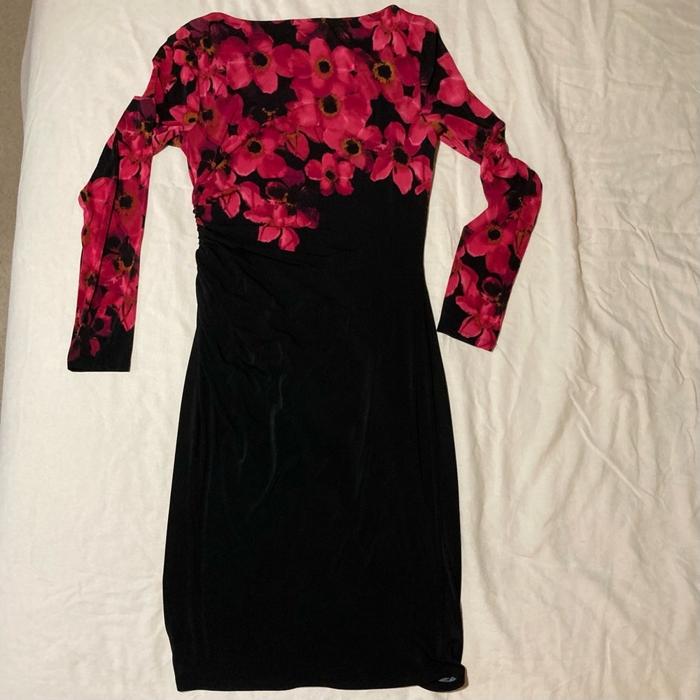 Lauren Ralph Lauren Floral Long Sleeve Sheath Dress | Wrinkle Resistant - Picture 6 of 15